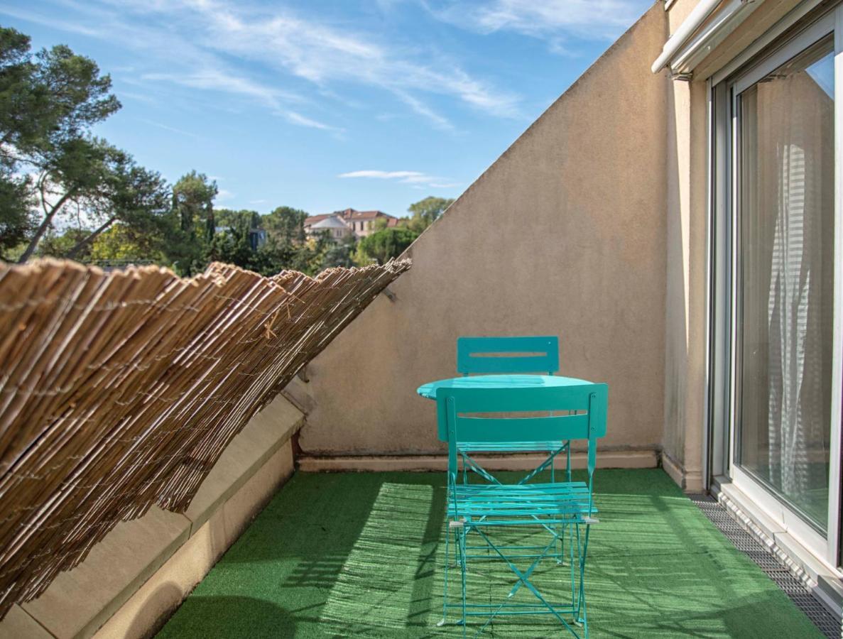 Studio Terrasse Montpellier - Parking Prive - Proche Ligne 1 Exterior foto